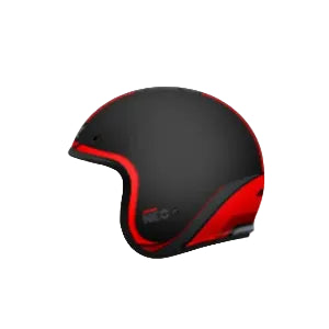 Hjälm Axxis Hornet Mattsvart/Röd